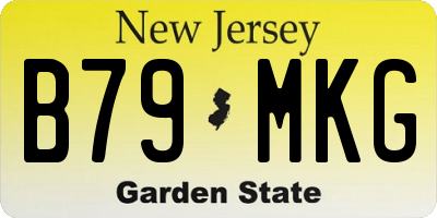 NJ license plate B79MKG