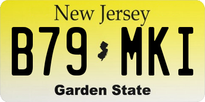 NJ license plate B79MKI