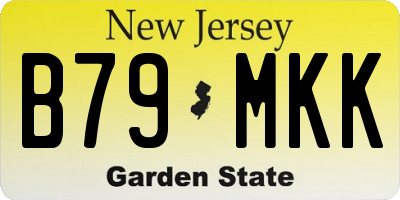 NJ license plate B79MKK