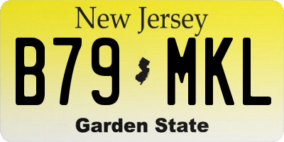 NJ license plate B79MKL