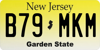 NJ license plate B79MKM