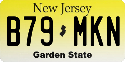 NJ license plate B79MKN