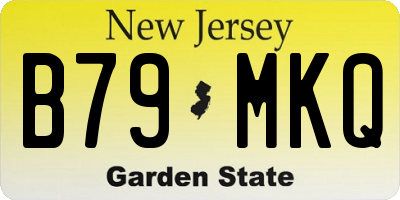 NJ license plate B79MKQ