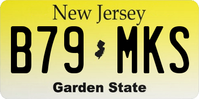 NJ license plate B79MKS