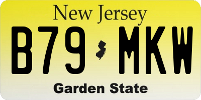 NJ license plate B79MKW