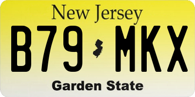 NJ license plate B79MKX