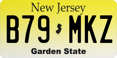 NJ license plate B79MKZ