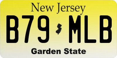 NJ license plate B79MLB