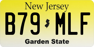 NJ license plate B79MLF