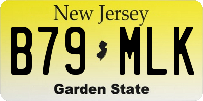 NJ license plate B79MLK
