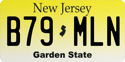 NJ license plate B79MLN