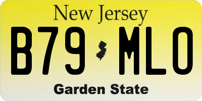 NJ license plate B79MLO