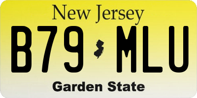 NJ license plate B79MLU