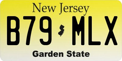 NJ license plate B79MLX