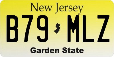 NJ license plate B79MLZ