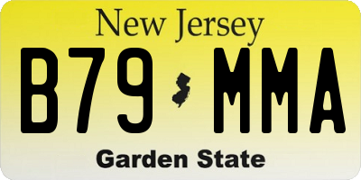 NJ license plate B79MMA