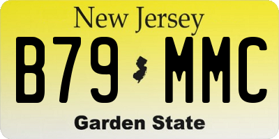 NJ license plate B79MMC