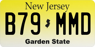 NJ license plate B79MMD
