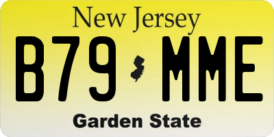NJ license plate B79MME