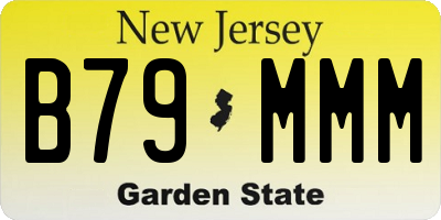 NJ license plate B79MMM