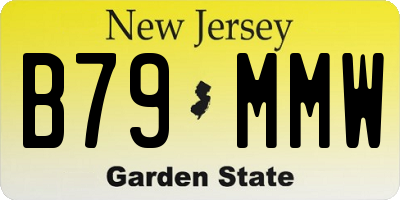 NJ license plate B79MMW