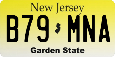 NJ license plate B79MNA