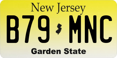 NJ license plate B79MNC