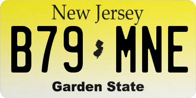 NJ license plate B79MNE