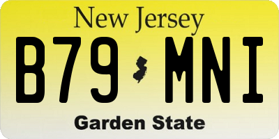 NJ license plate B79MNI