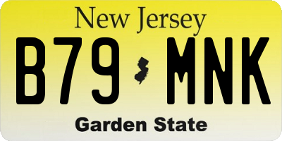 NJ license plate B79MNK