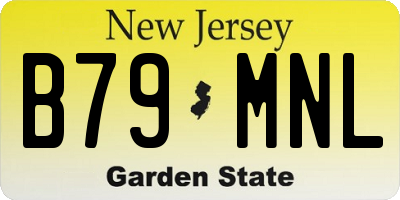 NJ license plate B79MNL