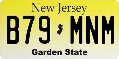 NJ license plate B79MNM