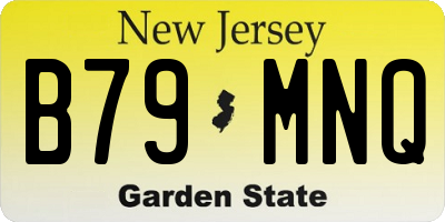 NJ license plate B79MNQ