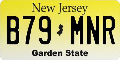 NJ license plate B79MNR