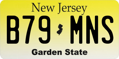 NJ license plate B79MNS