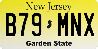 NJ license plate B79MNX