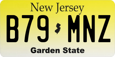 NJ license plate B79MNZ