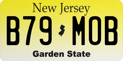 NJ license plate B79MOB