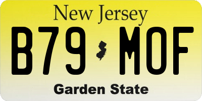 NJ license plate B79MOF