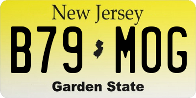 NJ license plate B79MOG
