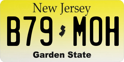 NJ license plate B79MOH