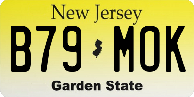 NJ license plate B79MOK