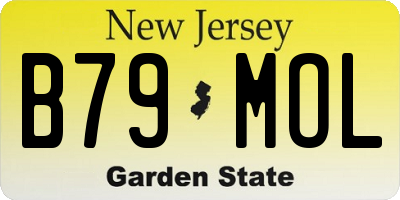 NJ license plate B79MOL