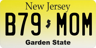 NJ license plate B79MOM