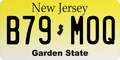 NJ license plate B79MOQ