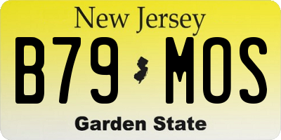 NJ license plate B79MOS