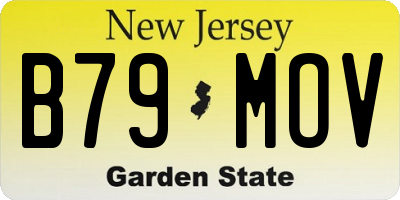 NJ license plate B79MOV