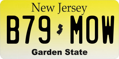 NJ license plate B79MOW