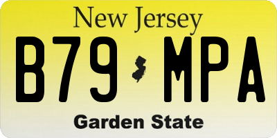 NJ license plate B79MPA