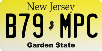 NJ license plate B79MPC